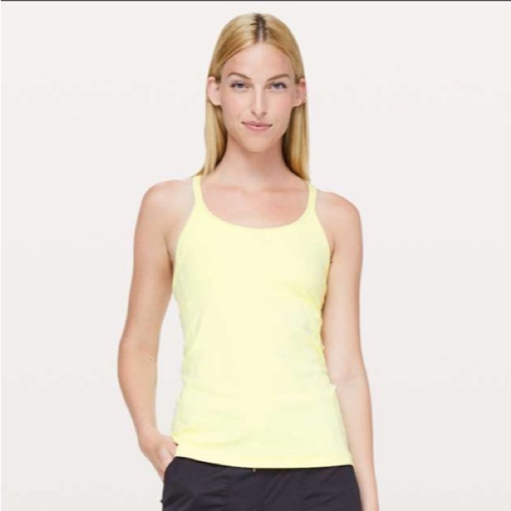 4. Lululemon Free To Be Bra Tank - Lemon Ice